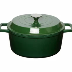 Gjutjärnsgryta 5,0L, mörkröd