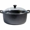 Gjutjärnsgryta med glaslock, 4 liter