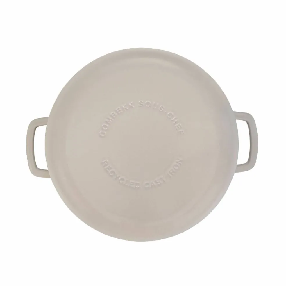 Gjutjärnsgryta med lock 28 cm/5,3 liter, sand