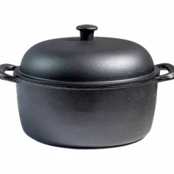 Gjutjärnsgryta med lock, 7 liter