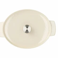 Gjutjärnsgryta oval 30 cm/5,6 liter, almond cream