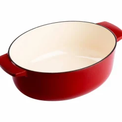 Gjutjärnsgryta oval 30 cm/5,6 liter, almond cream