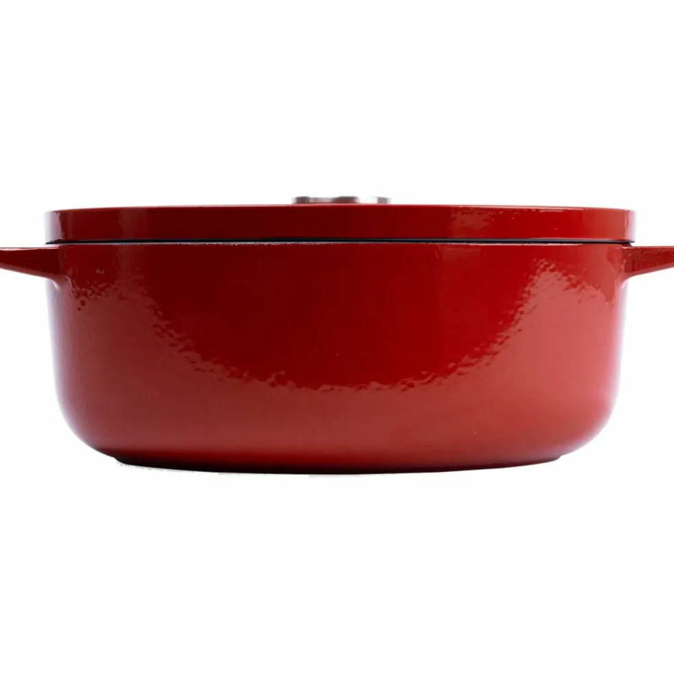 Gjutjärnsgryta oval 30 cm/5,6 liter, empire red