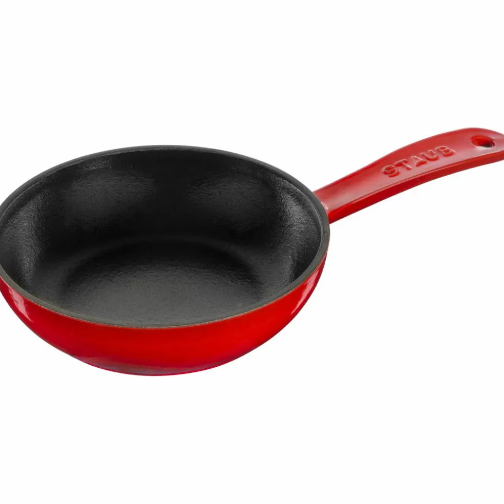 Gjutjärnspanna 16 cm, körsbärsröd