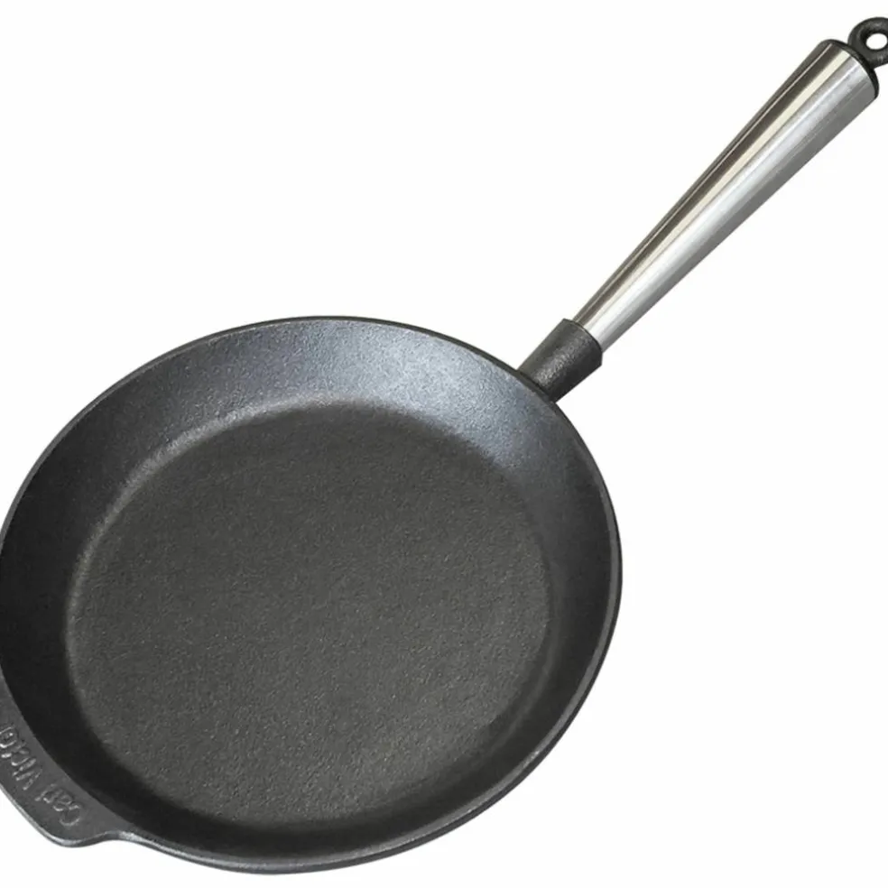 Gjutjärnsstekpanna 24 cm, stålhandtag