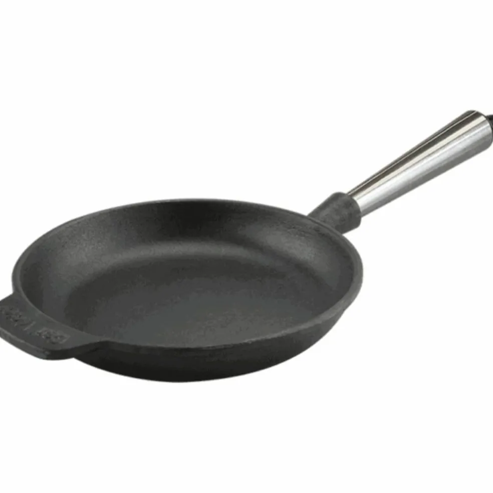 Gjutjärnsstekpanna 24 cm, stålhandtag