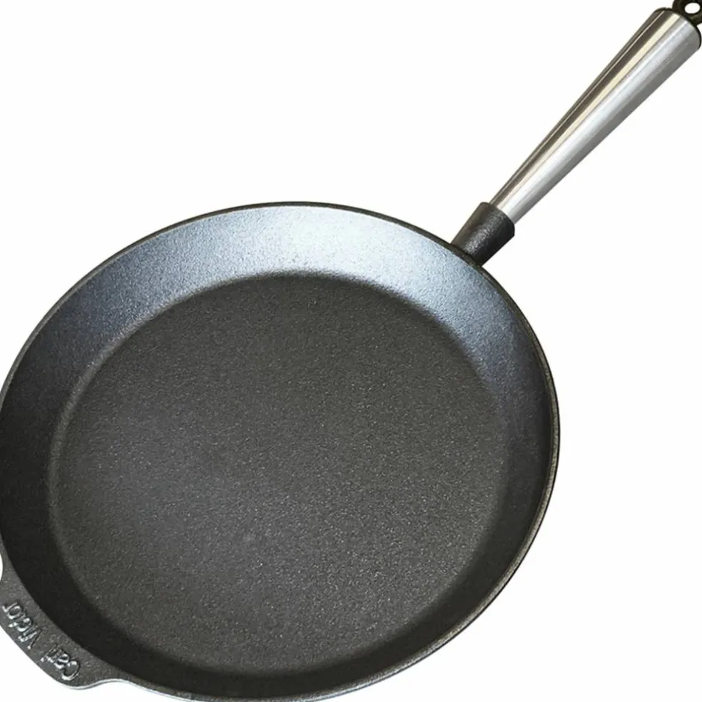 Gjutjärnsstekpanna 18 cm, stålhandtag