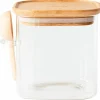 Glasburk med bambulock och måttsked 800 ml