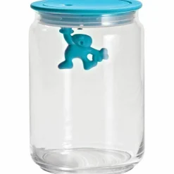 Glasburk med Lock Svart 90 cl