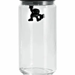 Glasburk med Lock Svart 140 cl