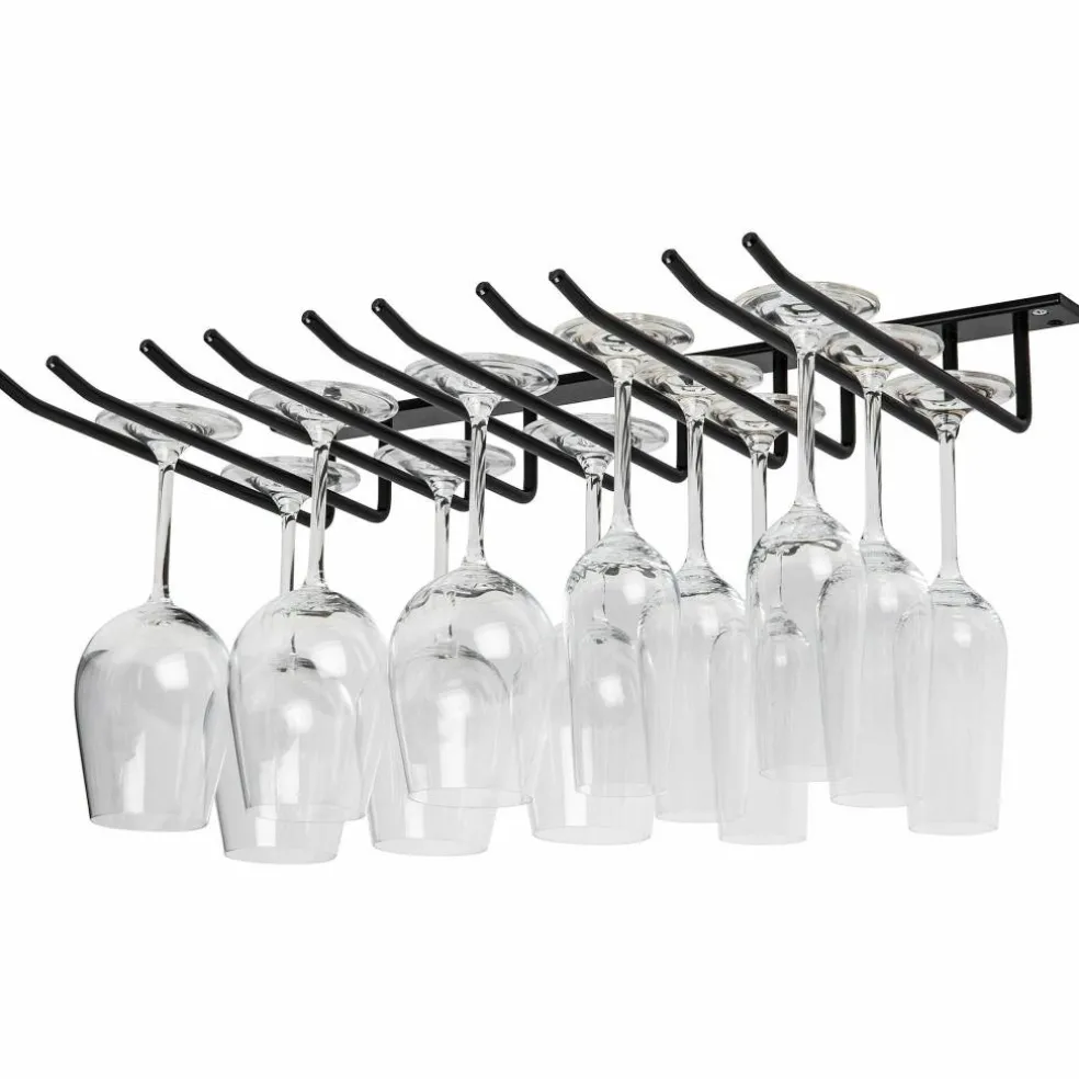 Glashängare till tak 15 glas, svart
