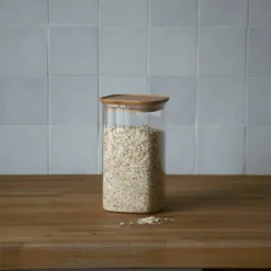Glaslåda med bambulock 800 ml