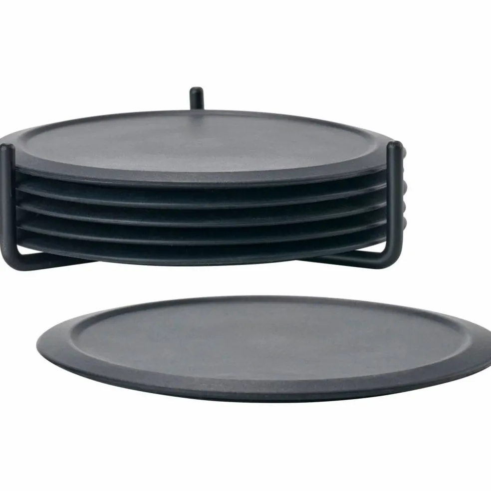Glasunderlägg Black m hållare