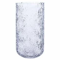 Glasvas 25 cm, mönstrat glas