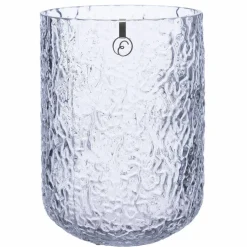 Glasvas 25 cm, mönstrat glas