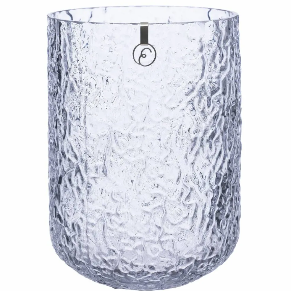 Glasvas 18 cm, mönstrat glas