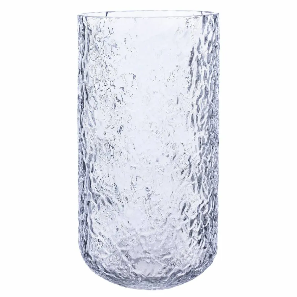 Glasvas 18 cm, mönstrat glas