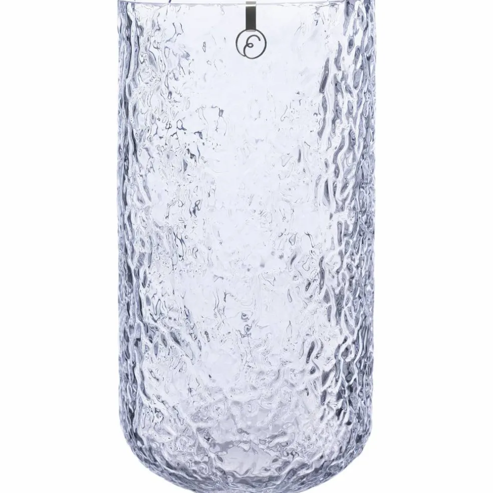 Glasvas 18 cm, mönstrat glas
