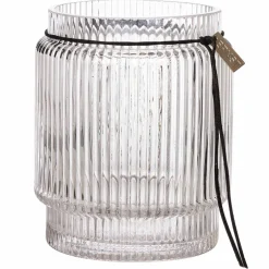 Glasvas med randig struktur, 10,8 cm