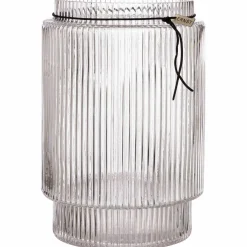 Glasvas med randig struktur, 10,8 cm