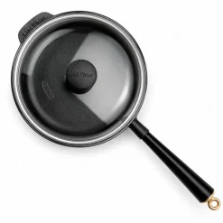 Gold traktörpanna med glaslock 28 cm