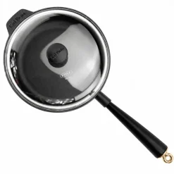 Gold traktörpanna med glaslock 28 cm