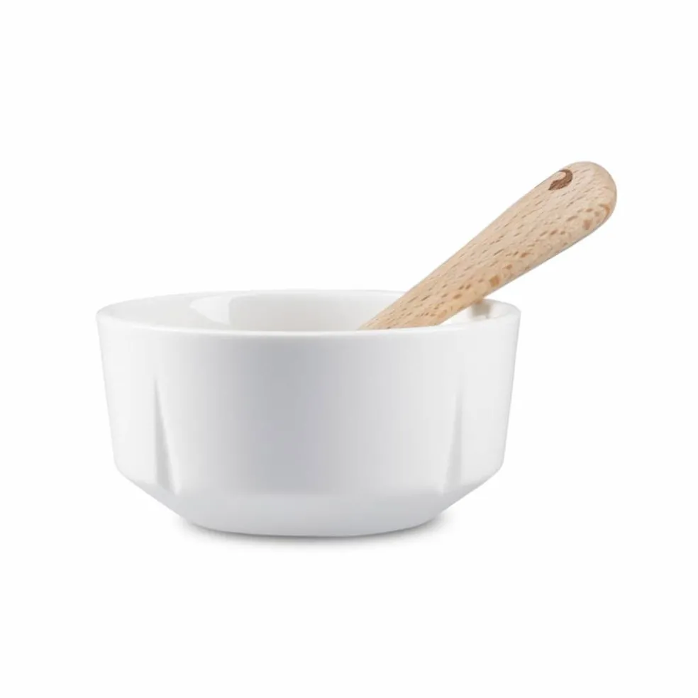 Grand Cru snackskål med sked 9 cm, vit