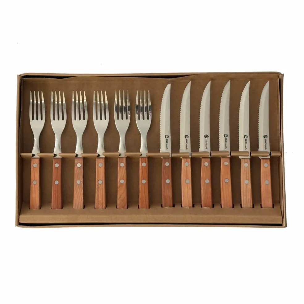 Grillbestick med trähandtag 12 delar
