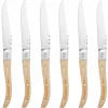 Grillknivar 6-pack, rött pakkaträ