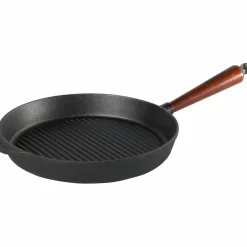 Grillpanna 22 cm Trähandtag