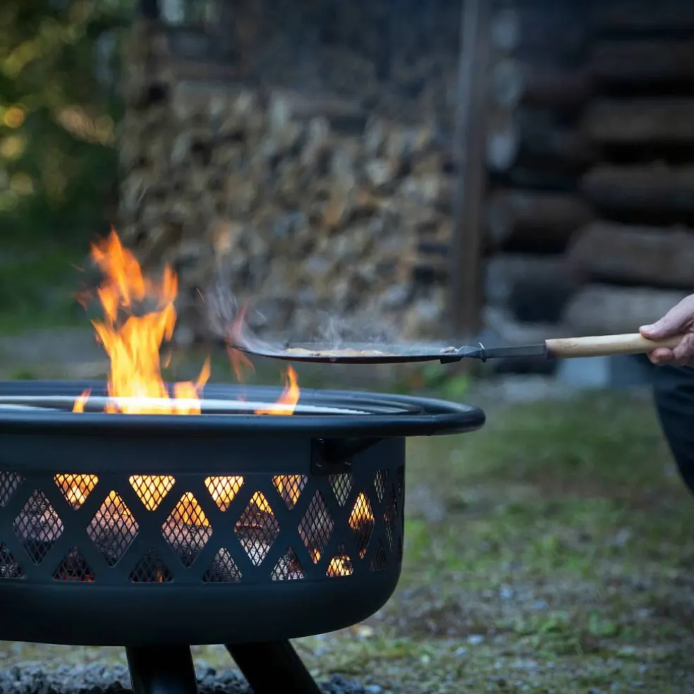 Grillpanna med fällbart handtag