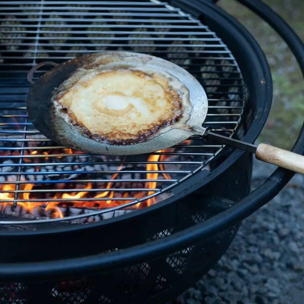 Grillpanna med fällbart handtag