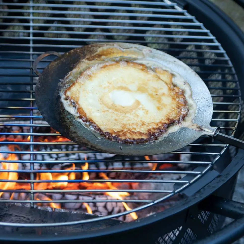 Grillpanna med fällbart handtag