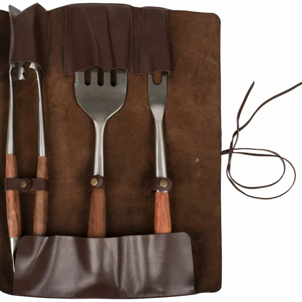 Grillset 3 delar 40 cm, rostfritt stål