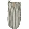 Grillvante 16 × 30 cm smalrandig, salvia/vit