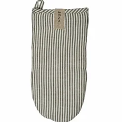 Grillvante 16 × 30 cm smalrandig, salvia/vit