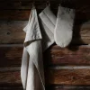 Grillvante randig, kola/beige
