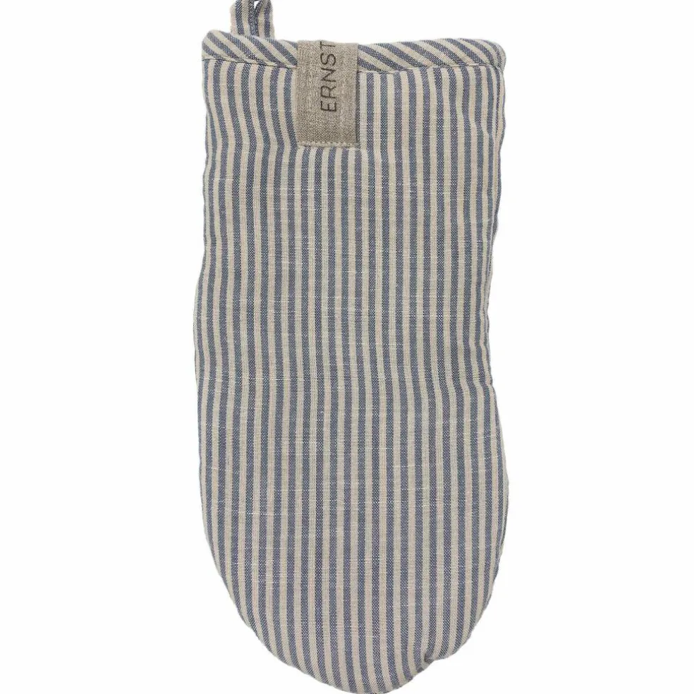 Grillvante randig, kola/beige