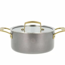 Gryta med lock 2,9 liter 20 cm, rostfritt stål