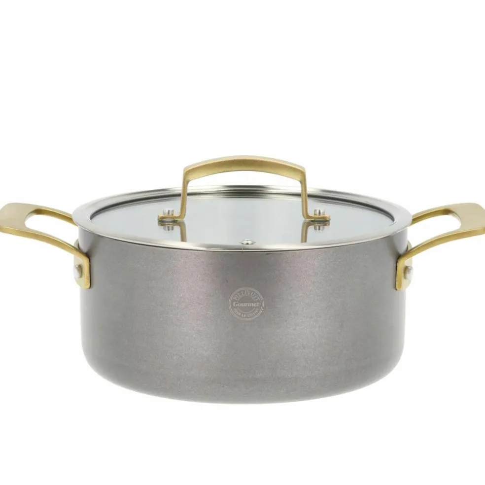 Gryta med lock 2,9 liter 20 cm, rostfritt stål