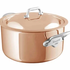 Gryta med lock 3,4 liter, koppar/stål