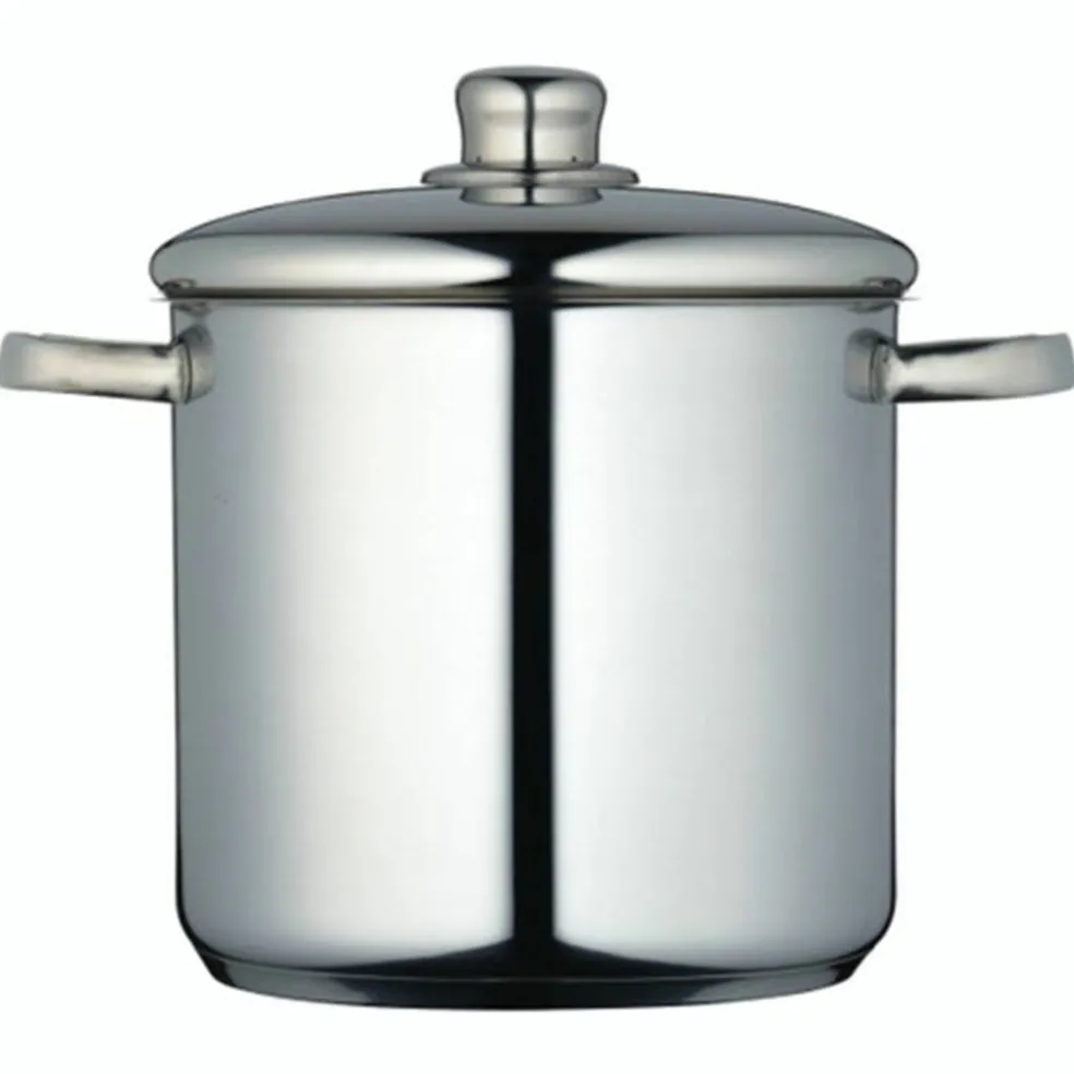 Gryta med lock 11 liter, rostfritt stål