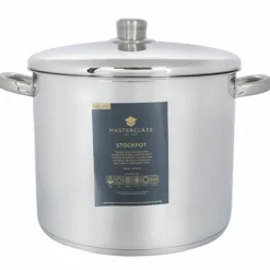 Gryta med lock 11 liter, rostfritt stål