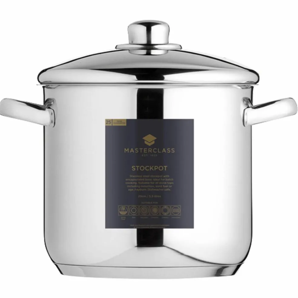 Gryta med lock 14 liter, rostfritt stål