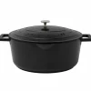 Gryta oval 6 liter, mattsvart