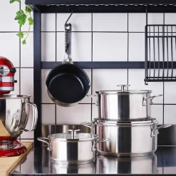Grytset 4 delar, rostfritt stål