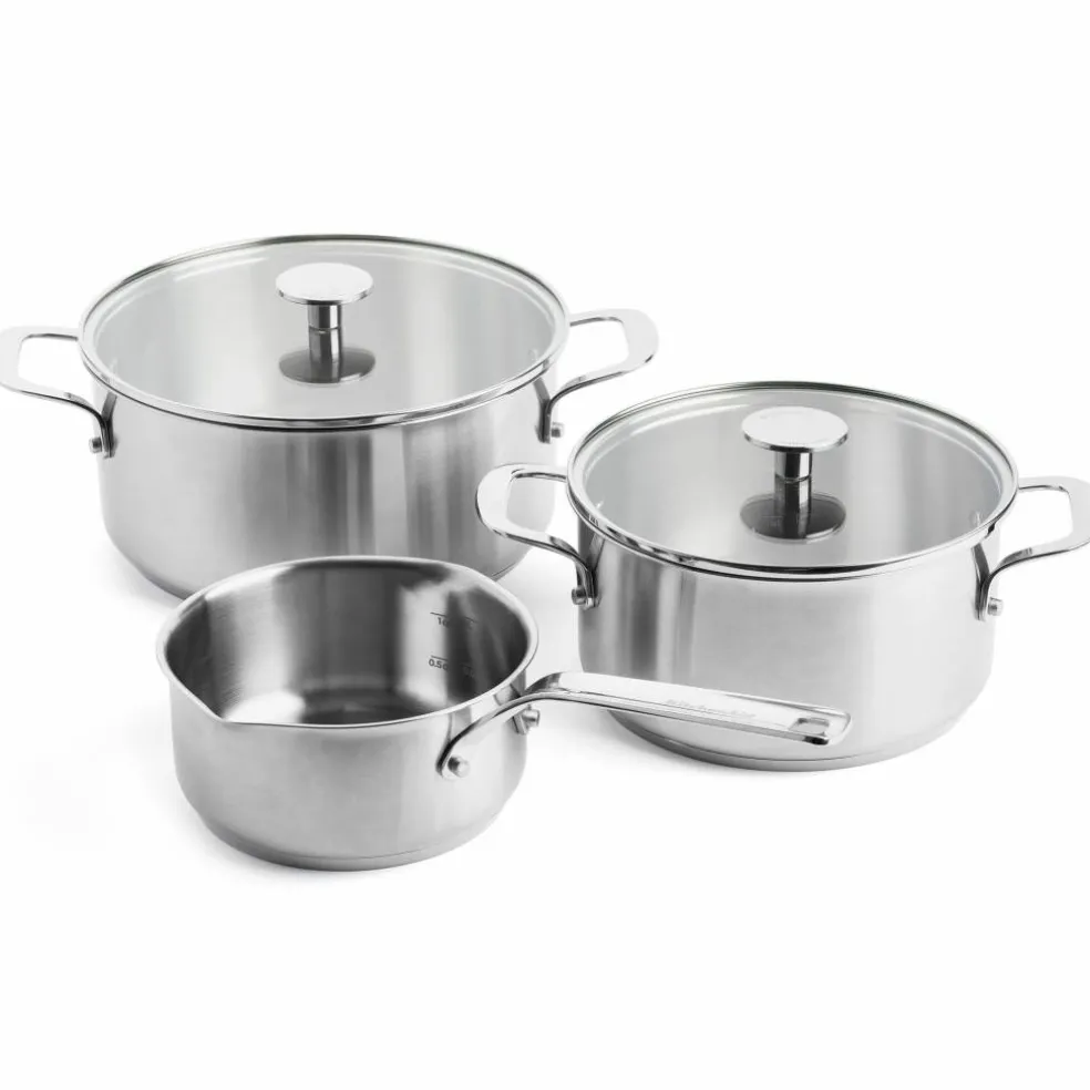 Grytset 3 delar, rostfritt stål