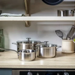 Grytset 3 delar, rostfritt stål