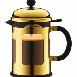Guld kaffepress 4 Koppar 0,5 l utan fot