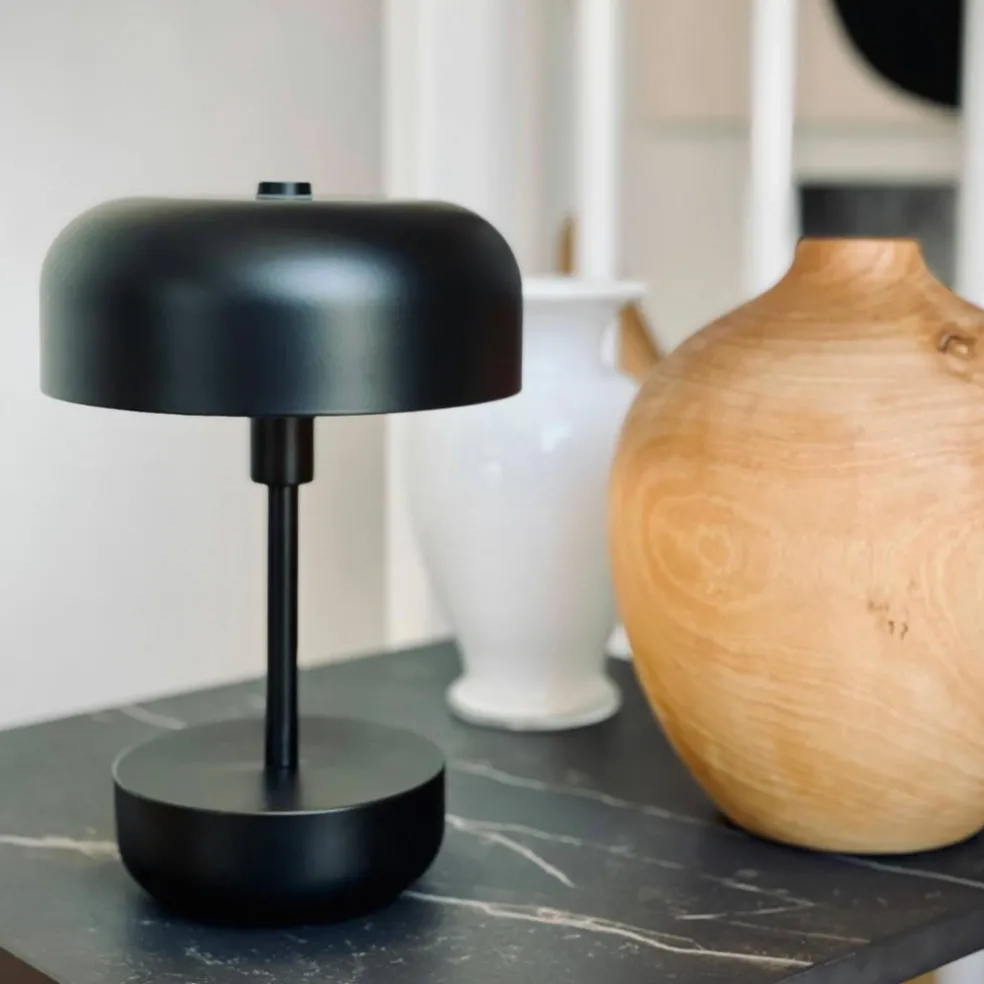 Haipot portabel LED-bordslampa, mörkröd